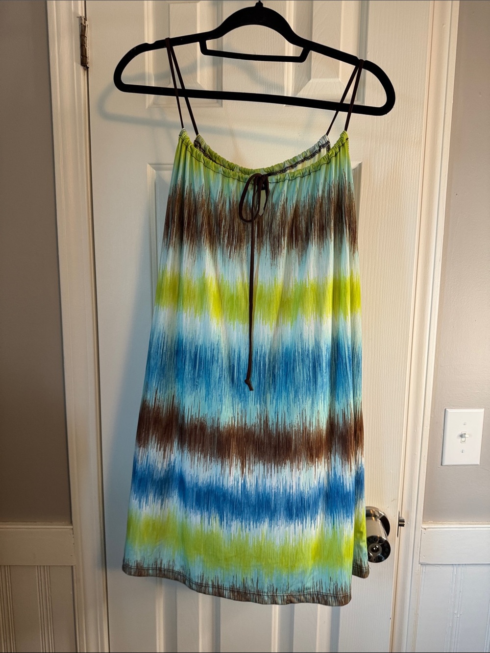XOXO Green, Lime & Blue Striped Sundress (26)
